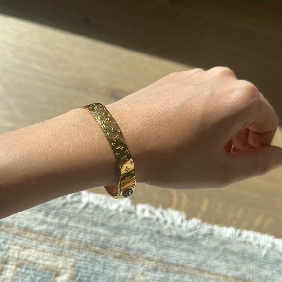 Louis Vuitton Gold Nanogram Cuff - Picture 3 of 8